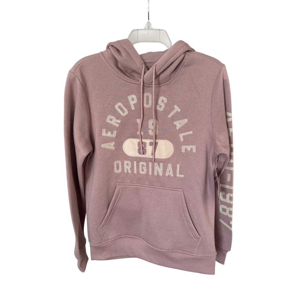 Women's Aeropostale 1987 Original Pullover Hoodie Fawn size Medium NWT‎